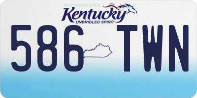 KY license plate 586TWN