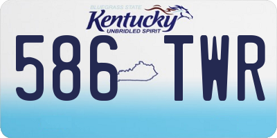 KY license plate 586TWR