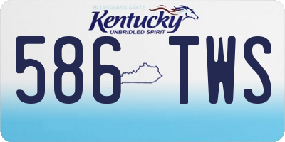 KY license plate 586TWS