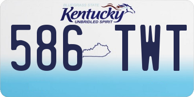 KY license plate 586TWT