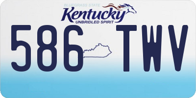 KY license plate 586TWV