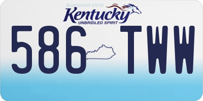 KY license plate 586TWW