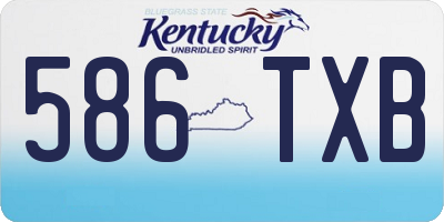 KY license plate 586TXB