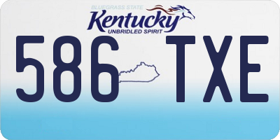 KY license plate 586TXE