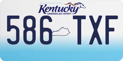 KY license plate 586TXF