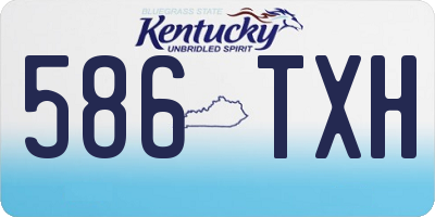 KY license plate 586TXH