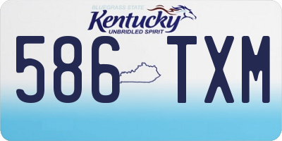 KY license plate 586TXM