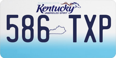 KY license plate 586TXP