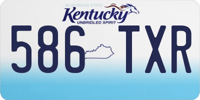 KY license plate 586TXR