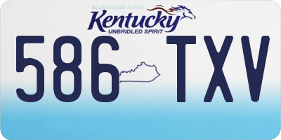 KY license plate 586TXV