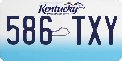KY license plate 586TXY