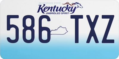 KY license plate 586TXZ