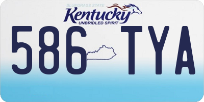 KY license plate 586TYA