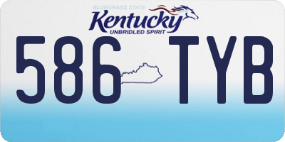 KY license plate 586TYB