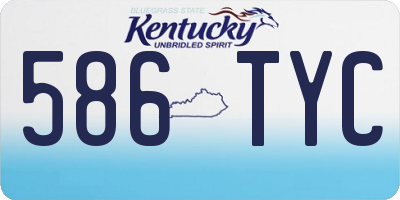 KY license plate 586TYC