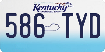 KY license plate 586TYD