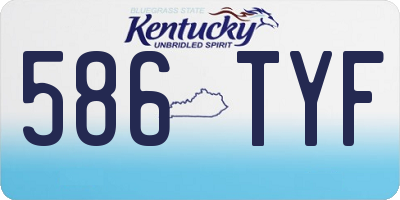 KY license plate 586TYF
