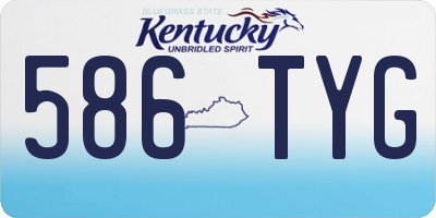 KY license plate 586TYG