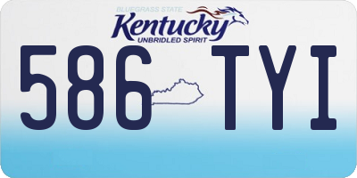 KY license plate 586TYI