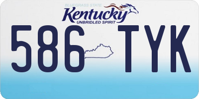 KY license plate 586TYK