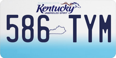 KY license plate 586TYM