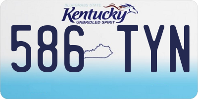KY license plate 586TYN