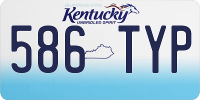 KY license plate 586TYP