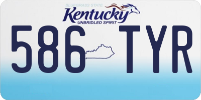 KY license plate 586TYR