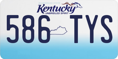 KY license plate 586TYS