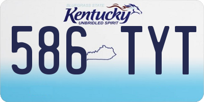 KY license plate 586TYT