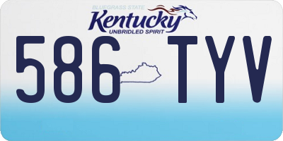 KY license plate 586TYV