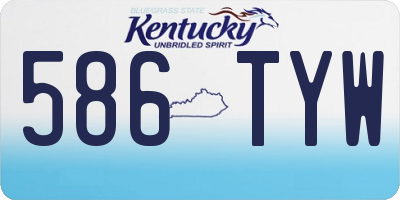 KY license plate 586TYW