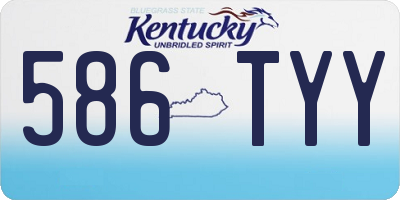 KY license plate 586TYY