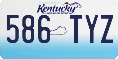 KY license plate 586TYZ