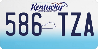 KY license plate 586TZA