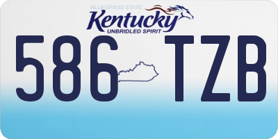 KY license plate 586TZB