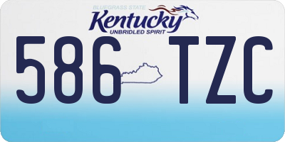 KY license plate 586TZC