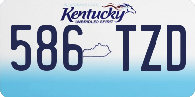 KY license plate 586TZD