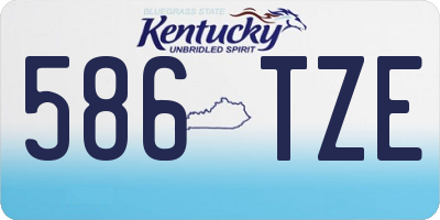 KY license plate 586TZE
