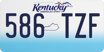 KY license plate 586TZF