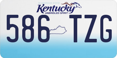 KY license plate 586TZG