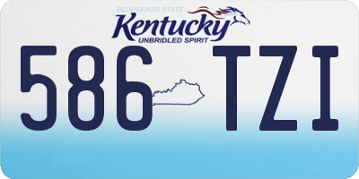 KY license plate 586TZI