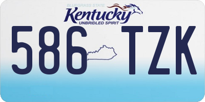 KY license plate 586TZK
