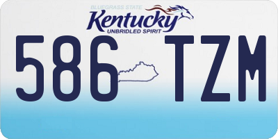 KY license plate 586TZM