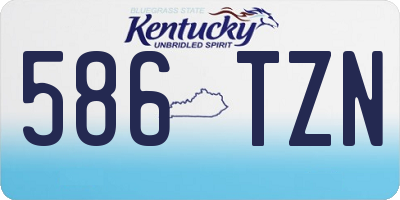 KY license plate 586TZN
