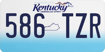KY license plate 586TZR