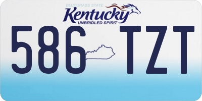 KY license plate 586TZT