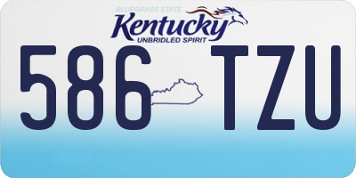 KY license plate 586TZU