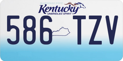 KY license plate 586TZV