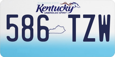 KY license plate 586TZW